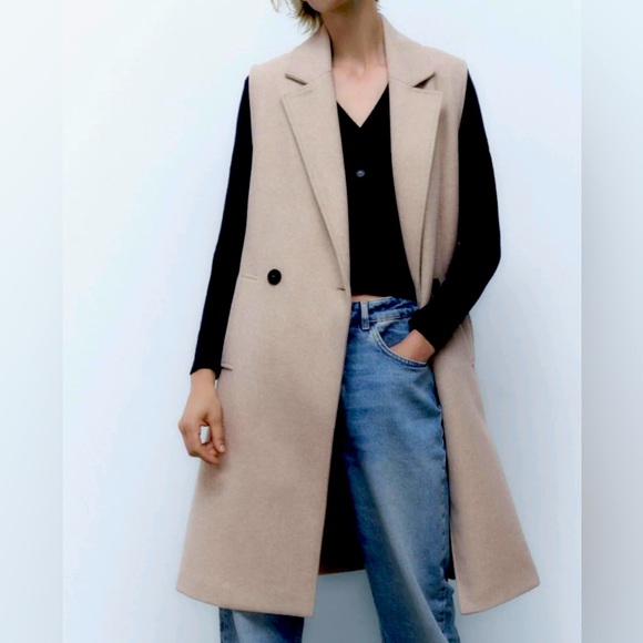 Zara Jackets & Blazers - ZARA LONG WAISTCOAT